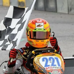 Yes Russel was powered to victory in Jr Tag at the SKUSA Super nationals by Greg Bell/ Leading Edge Power.