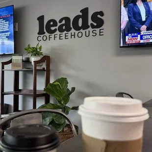 Double cortadito and a Cafe con leche