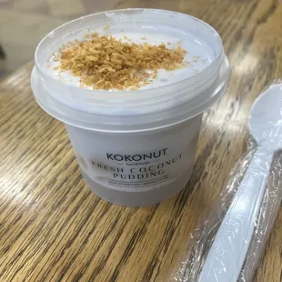 Cocunut pudding. Refreshing!