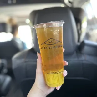 Sunset Trio Green Tea with Mango Jelly