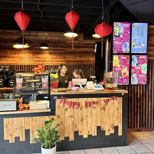 the interior of the restaurant