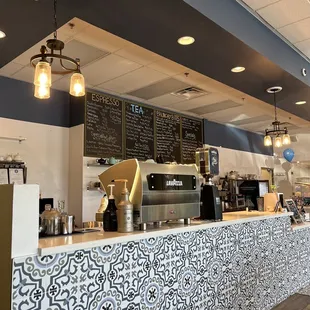 the interior of a restaurant