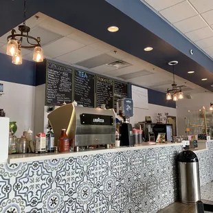 the interior of a restaurant