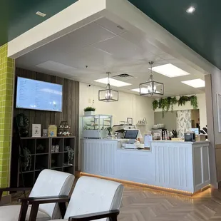 seating area and counter