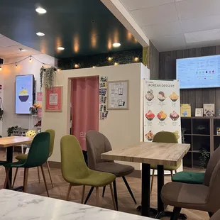 tables and chairs