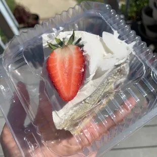 A slice of fruit cake