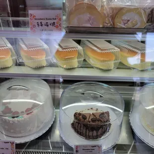 Strawberry Swiss Roll and Assorted Cakes