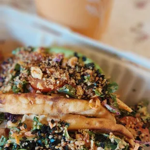 The Surf Tacos is a perfect afternoon treat!  Pair with a smoothie on Taco Tuesdays