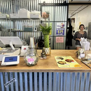Take out counter.