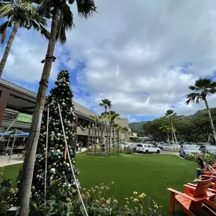 outside