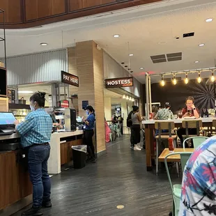 Inside restaurant