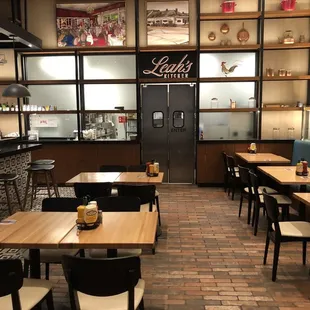 the dining area of the restaurant