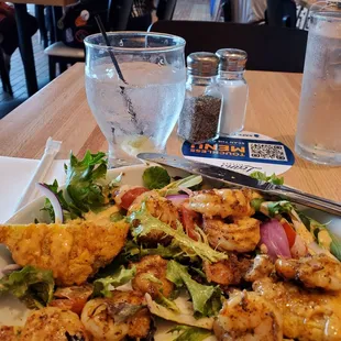 Shrimp Fried Tomato Salad