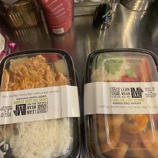 two containers of food