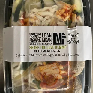 a meal in a plastic container