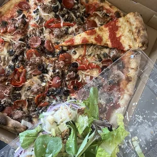 16" Large Pizza combination and Caesar Salad