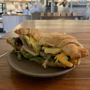 BEAUTIFUL...Turkey Croissant Sandwich to share !