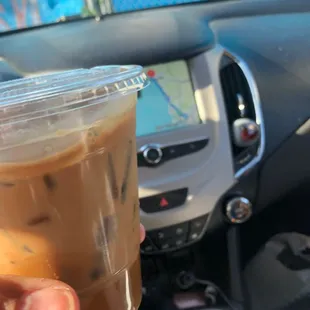 Iced coffee with oatmilk