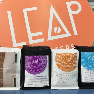 The retail coffee bags. Avail Whole Bean or they can grind fresh for you.