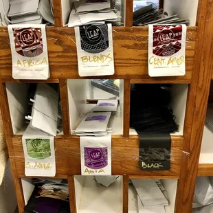 a display of coffee roasters