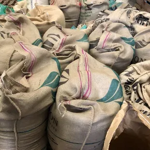 bags of coffee beans