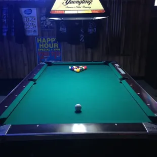 Pool Table, Free Pool Mondays and Tuesdays...