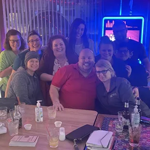 a group of people posing for a picture