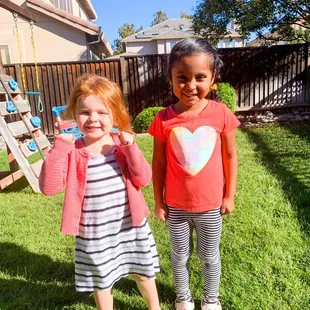 Girls were excited to be twins for the day