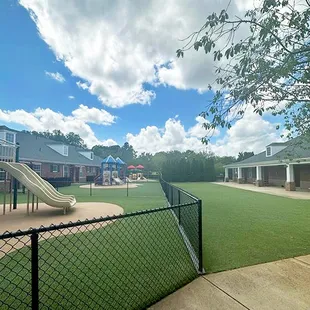 Spacious outdoor play spaces.