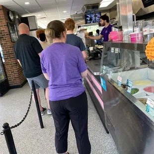 Long line but it went by fast.