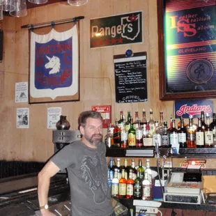 Friendly bartender, taken with his permission, but only if I would comment that he is not a slut.