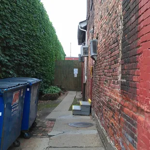 Alley way to the actual entrance