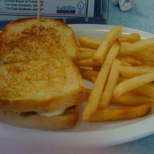 Fried pb&amp;j with bananas...yumm