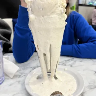 Rachel&apos;s Sundae- cookie dough ice cream with peanut butter sauce