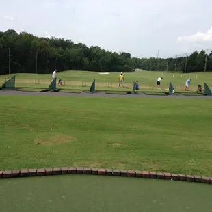 Natural grass driving range