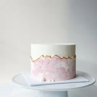 Pink marble cake