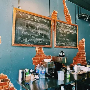 a chalkboard on the wall