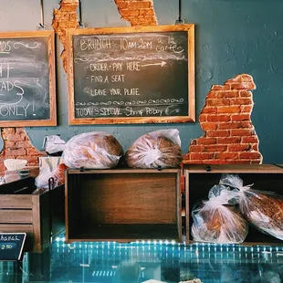a display of pastries and pastries