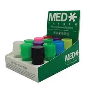 Medtainer air-tight plastic storage container and grinder.