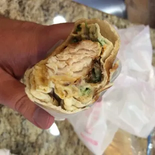 Super tawook sandwich (chicken kabob hummos n tahini)