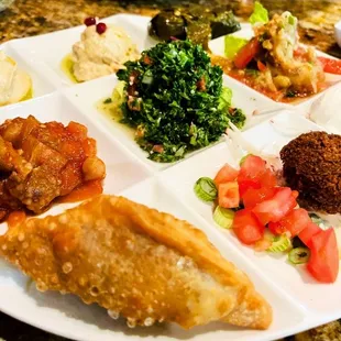 a plate of food on a table