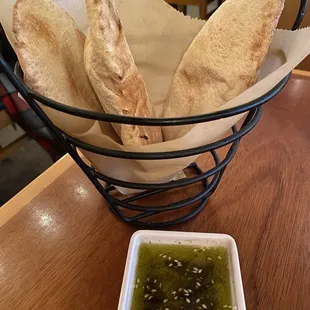 Lebanese Bread, complimentary as part of the service.
