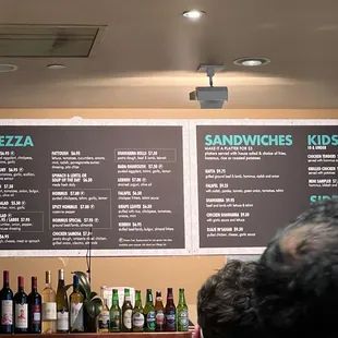 menus on the wall