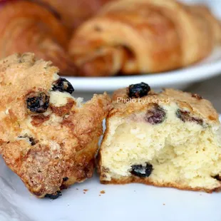 Inside of Blueberry Yuzu Scone