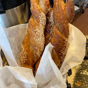 Croissant bread sticks
