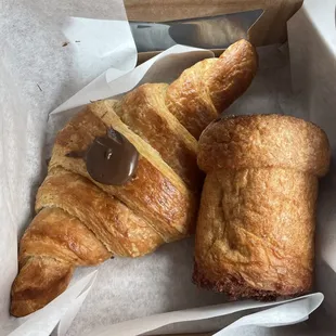 Nutella croissant &amp; cinnamon roll