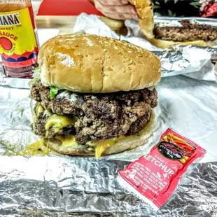 Double cheeseburger.