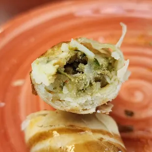 Inside a Chicken Basil roll