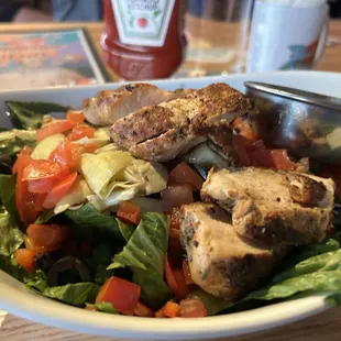 The BIG Garden Salad with grilled chicken