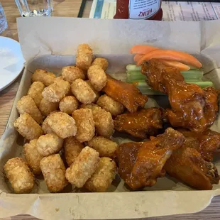 Wings and lots o tots!